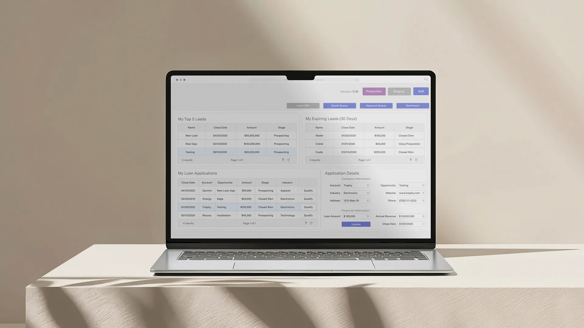 CRM Development in Retool for Land Investment Company