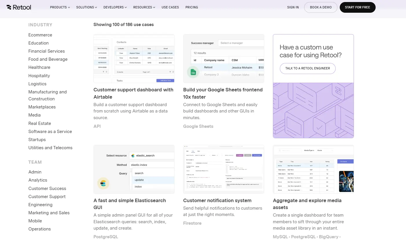 Retool use cases