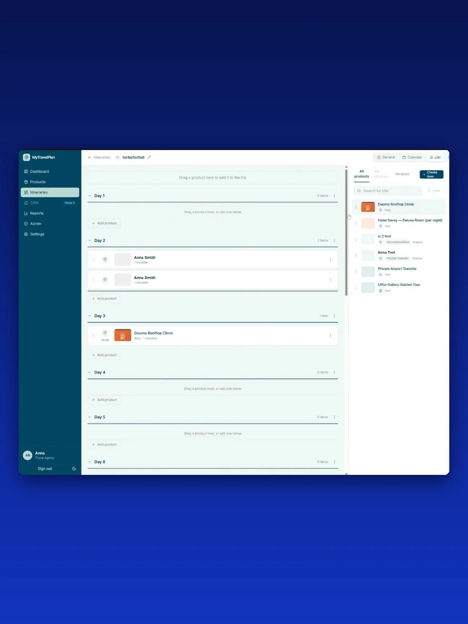 Itinerary builder rebuilt from Retool as a standalone web app