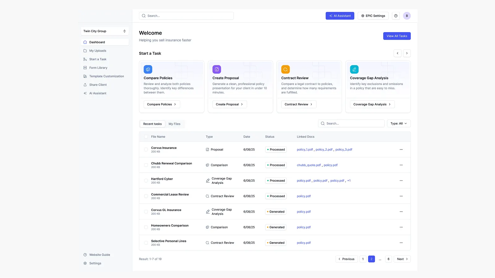 Plateforme IA pour courtiers en assurance, visuel 2