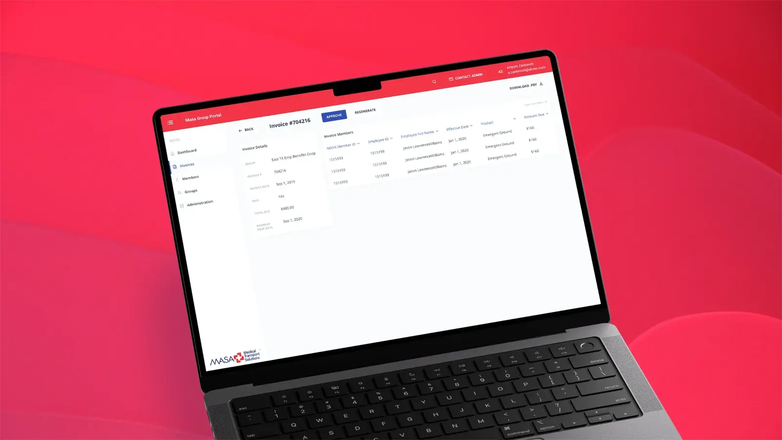 Web Portal and Mobile App for Medical Transportation Coverage Service