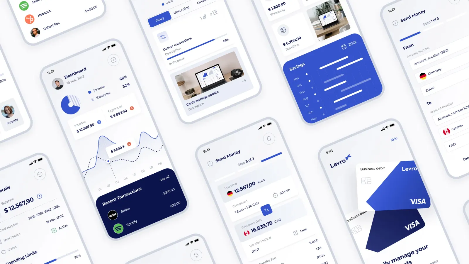 Branding et design UI/UX pour une plateforme de néobanque, visuel 1