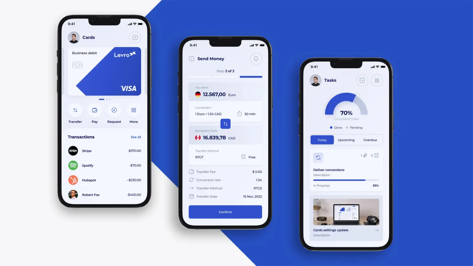 Branding et design UI/UX pour une plateforme de néobanque, visuel 3