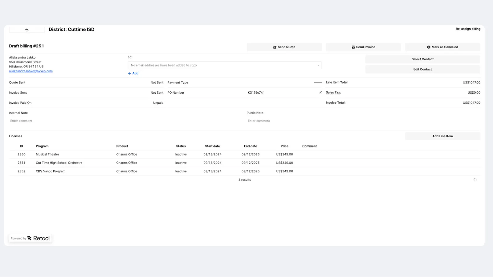 Création d'un système de facturation Retool sur mesure pour un éditeur SaaS, visuel 3