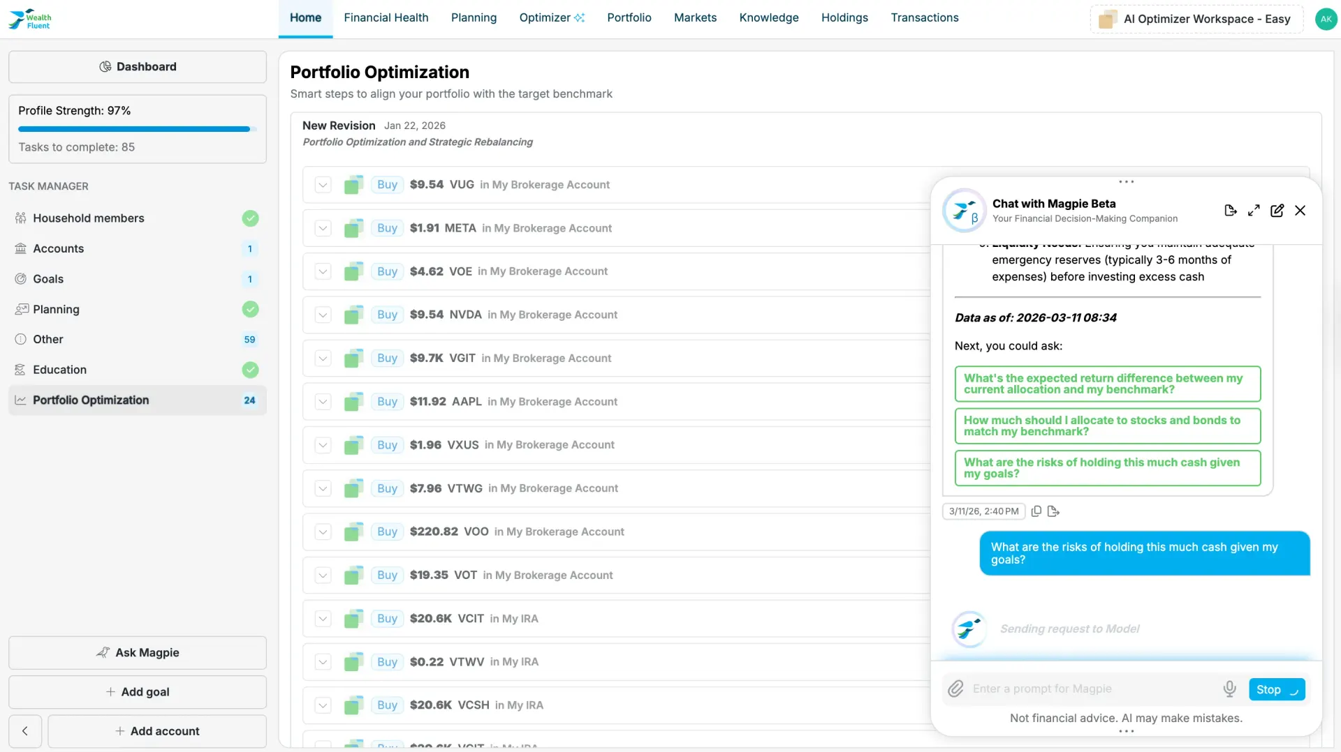 Financial Multi-Agent AI Platform WealthFluent visual 2