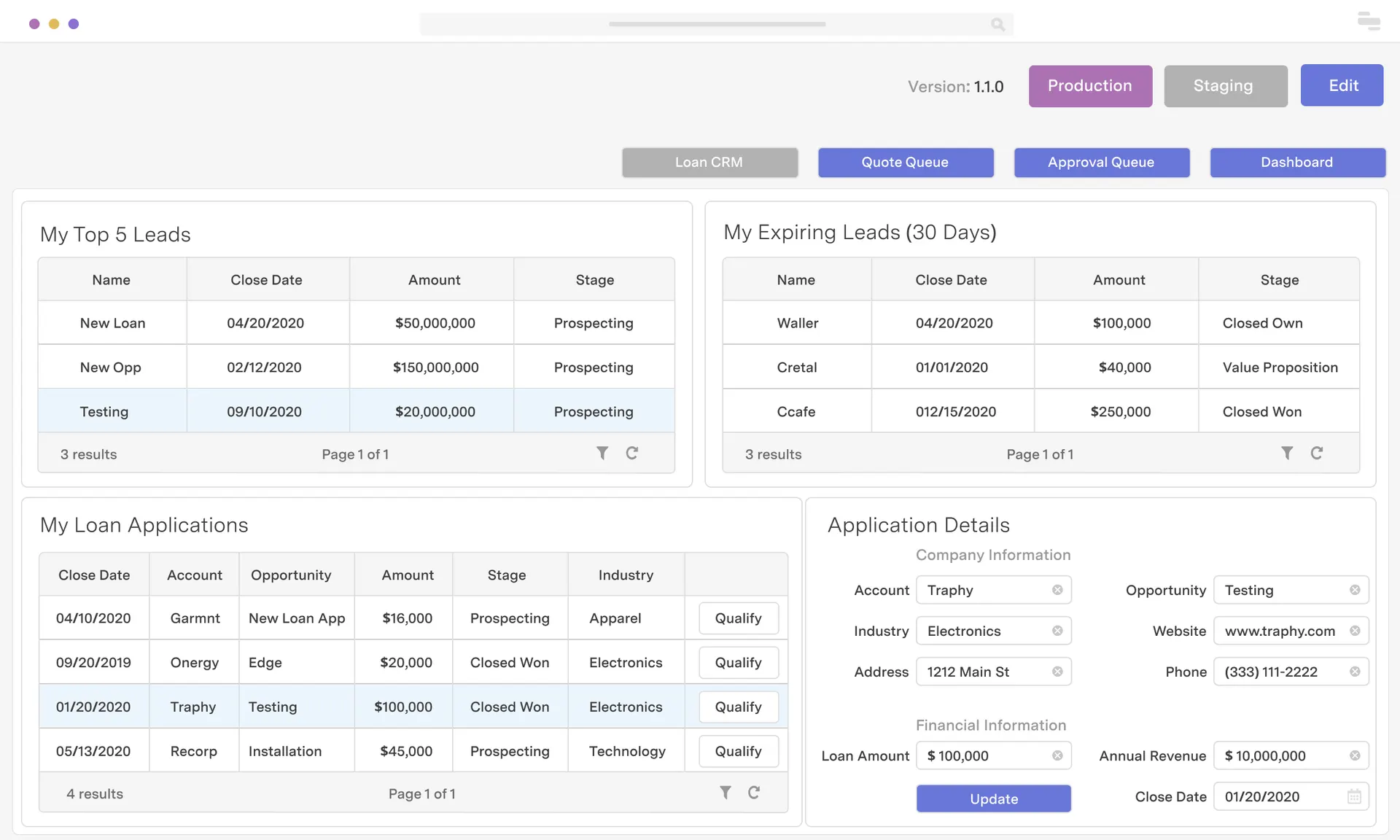 Développement d'un CRM sur Retool pour une société d'investissement foncier, visuel 2