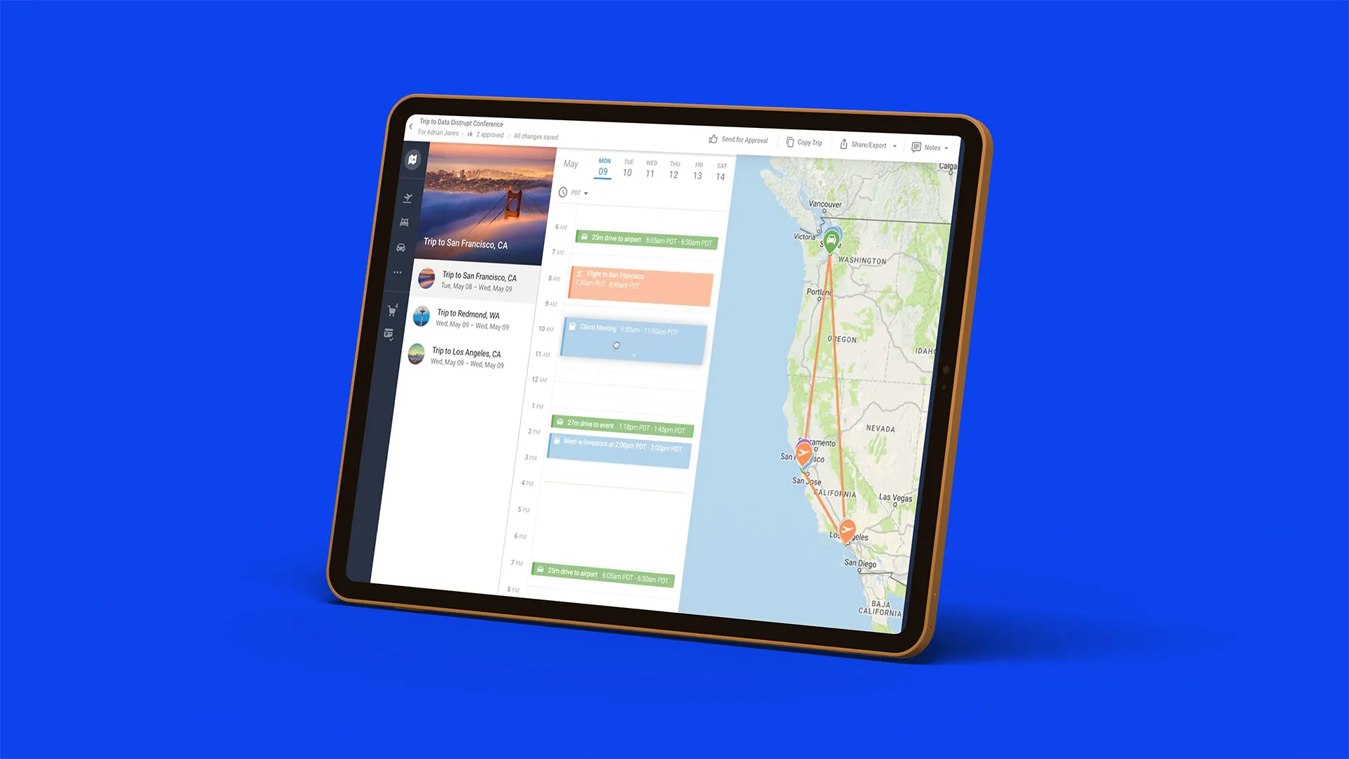 Mobile App UI for Travel Planning Service TRAVO