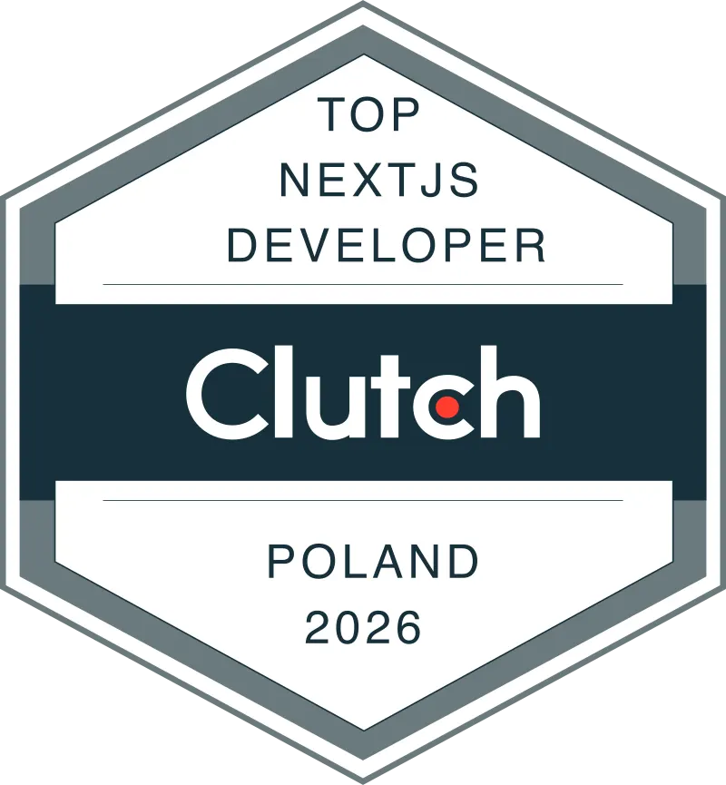 Reconocimiento de Clutch: desarrollador Next.js líder en Polonia 2026